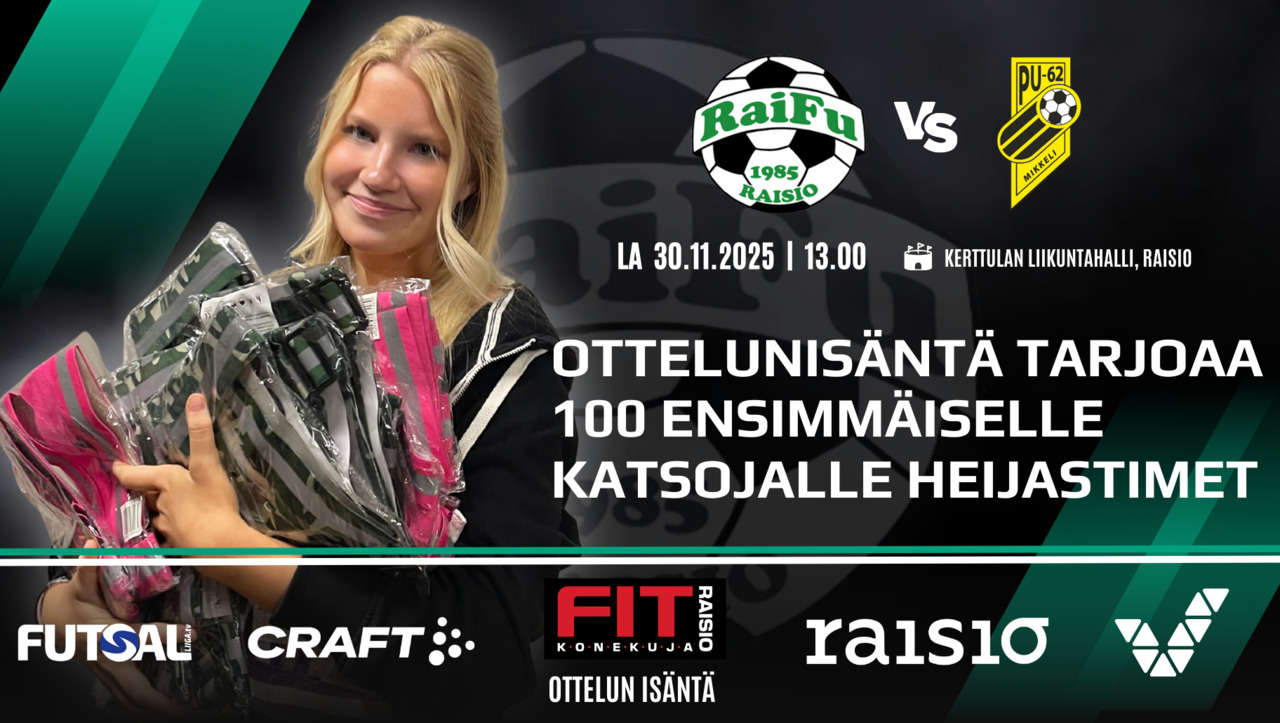 Featured image for “Naisten Futsal-Liiga: RaiFu – PU-62”